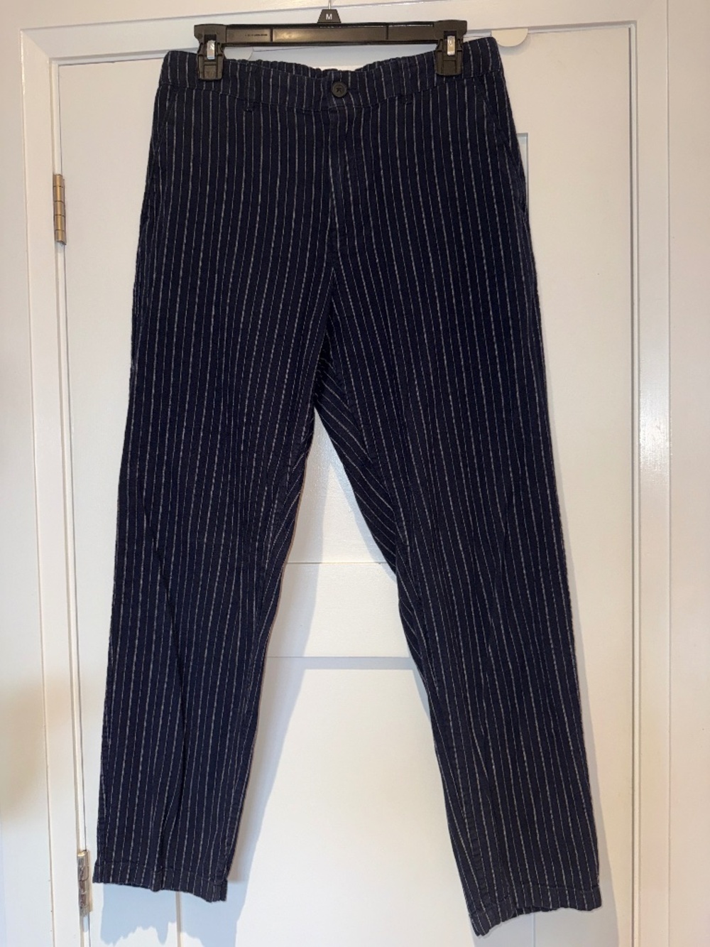 Uniqlo Linen Blend Pin Stripe Trousers